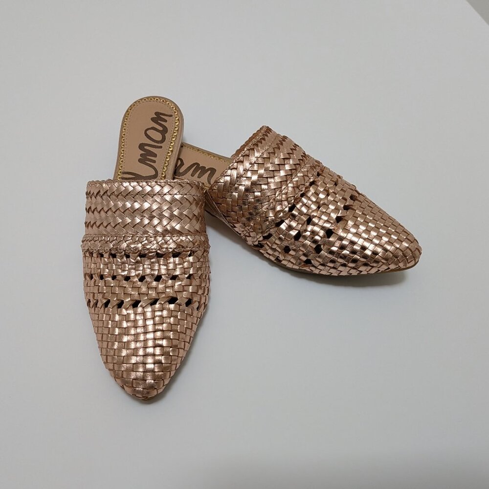 Sam Edelman Metallic Woven Slide, Women's 6.5
